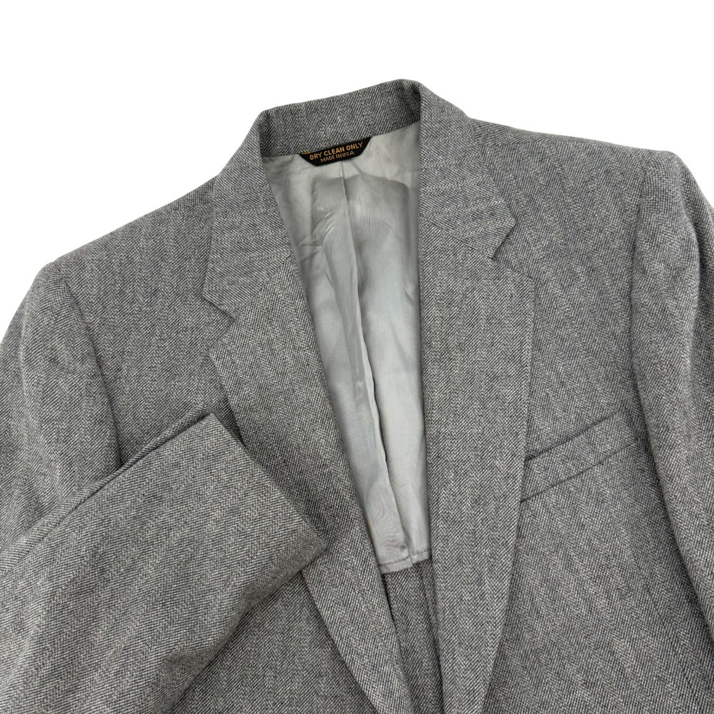 Kuppenheimer By Walton Mens‎ Gray Blue Wool Blazer Made In USA Size 40 R